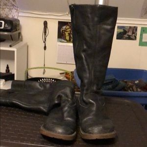 Dr martens size 8 black knee high boots